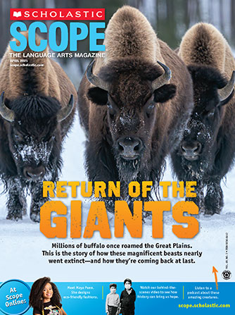 Three large furry animals with snow on their faces and the text "Return of the Giants"